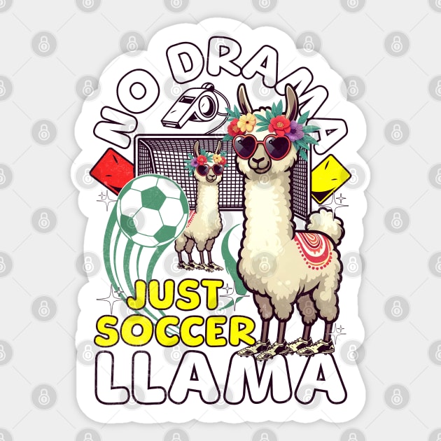 Soccer Girl Llama Sticker by alcoshirts